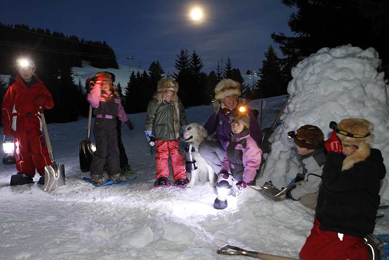 Sortie igloo enfants en nocturne « Marie et David Crockett »