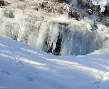 Circuit des cascades de glace, sur les traces du loup